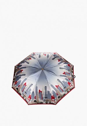 Зонт складной Fabretti. Цвет: серый