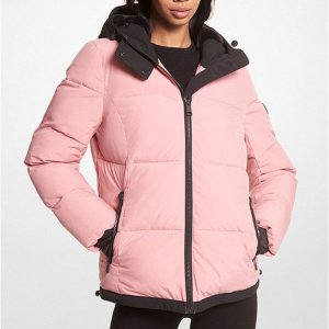 Куртка утепленная Michael Kors Faux Fur-Trim Quilted, розовый