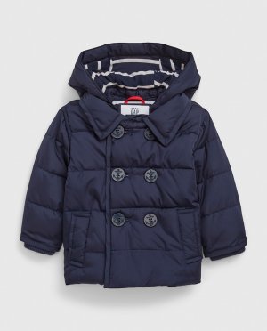 Пальто для мальчика с длинными рукавами Gap, темно-синий GAP