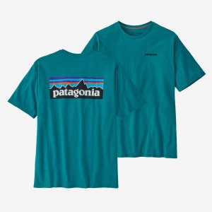 Мужская футболка с логотипом P-6 Responsibili , цвет Belay Blue Patagonia