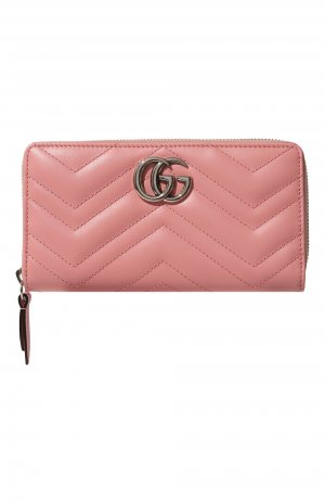 Кожаный кошелек GG Marmont Gucci. Цвет: розовый