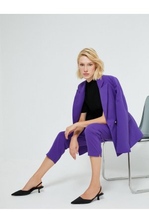 Укороченные брюки с карманами, фиолетовый Koton