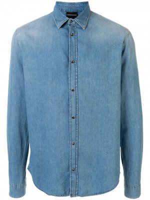 Джинсовая рубашка Emporio Armani. Цвет: синий