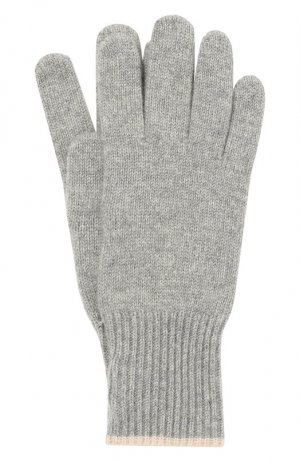 Кашемировые перчатки Brunello Cucinelli. Цвет: серый