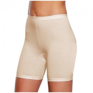 Трусы JADEA панталоны женские шорты высокой посадки хлопок с модалом большие размеры от натирания, размер 5, белый. Цвет: белый