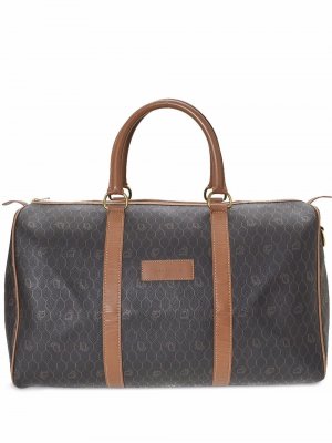Дорожная сумка pre-owned с узором Honeycomb Christian Dior. Цвет: серый