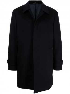 Короткое однобортное пальто Gieves & Hawkes. Цвет: черный