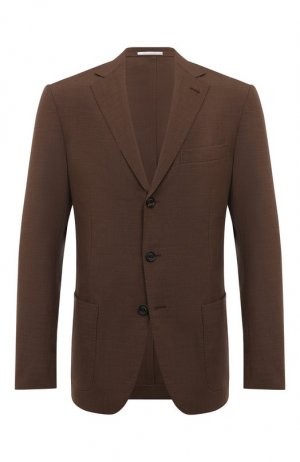 Шерстяной пиджак Eleventy. Цвет: коричневый
