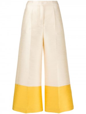 Укороченные брюки широкого кроя Pt01. Цвет: нейтральные цвета