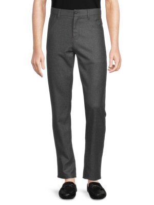 Узкие шерстяные классические брюки из фланели , цвет Medium Grey Isaia