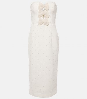 Свадебное платье миди из крепа ophelia , белый Rebecca Vallance