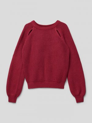 Вязаный свитер с вырезом , сливовый s.Oliver