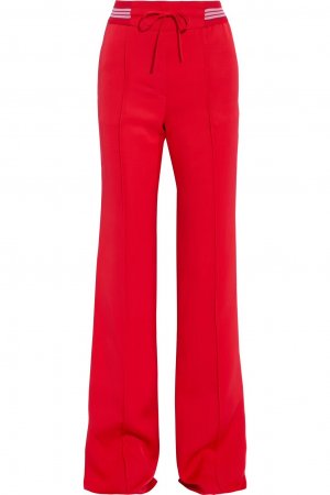 Полосатые брюки прямого кроя из фая , красный Valentino Garavani