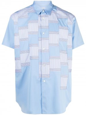 Рубашка с короткими рукавами Comme Des Garçons Shirt. Цвет: синий