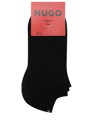 Набор хлопковых носков HUGO. Цвет: черный