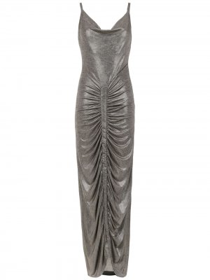 Metallic long dress Tufi Duek. Цвет: серый