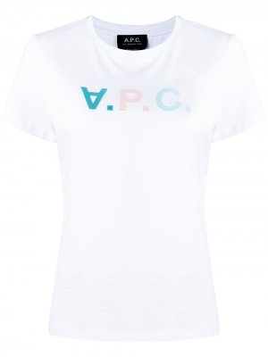 Logo-print cotton T-shirt A.P.C.. Цвет: белый