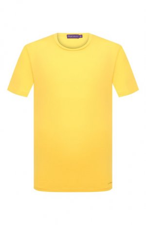 Хлопковая футболка Ralph Lauren. Цвет: жёлтый