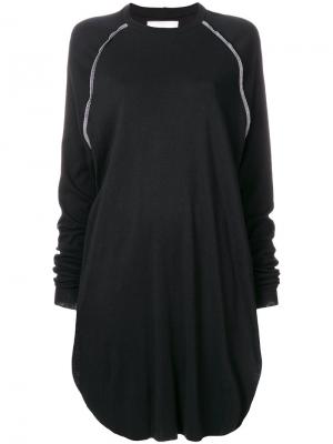 Платье-свитер с контрастными вставками Nelly Johansson. Цвет: чёрный