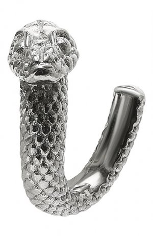 Кафф Serpent Caviar jewellery. Цвет: серебряный