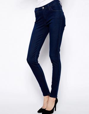 Супероблегающие джинсы-леггинсы с 5 карманами Twiggy James Jeans. Цвет: сапфир
