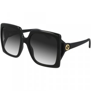 Солнцезащитные очки GG0876S 001, черный GUCCI. Цвет: черный