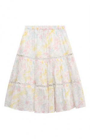 Хлопковая юбка Ermanno Scervino. Цвет: разноцветный