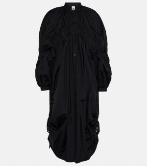 Драпированное платье миди из хлопка , черный Noir Kei Ninomiya