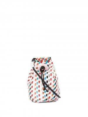 Плетеная сумка-ведро на шнурке Missoni. Цвет: белый