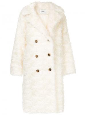 Двубортное пальто Goen.J. Цвет: белый