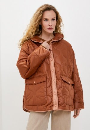 Куртка утепленная Belucci. Цвет: коричневый