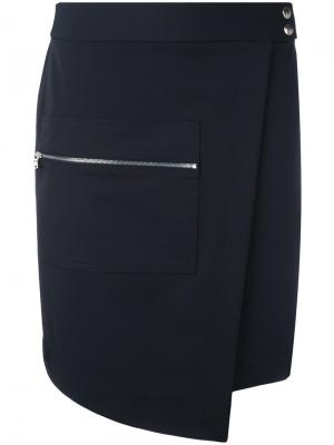 Асимметричная юбка Nomia. Цвет: синий