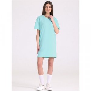 Платье , размер 96-100-164, голубой, зеленый Апрель. Цвет: голубой/зеленый