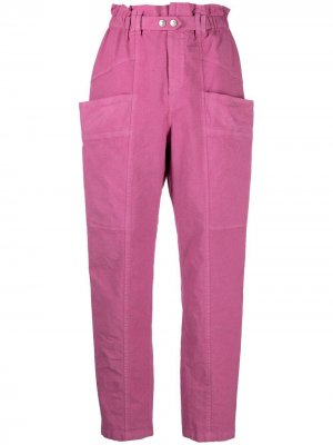 Зауженные брюки с завышенной талией Isabel Marant. Цвет: розовый
