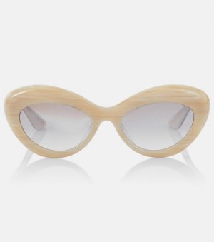 Солнцезащитные очки «кошачий глаз» 1968c из коллаборации с oliver peoples , белый Khaite