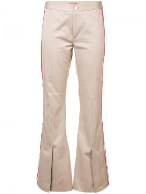 Расклешенные брюки с полосатыми лампасами Maggie Marilyn. Цвет: телесный