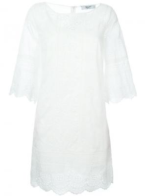 Короткое платье Blugirl. Цвет: белый