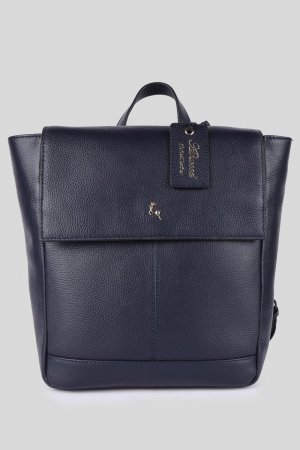 Рюкзак с клапаном из натуральной кожи 'Lussuria Venezia' , темно-синий Ashwood Leather