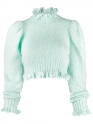 Укороченный свитер с длинными рукавами Wandering. Цвет: синий