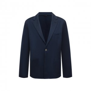 Хлопковый пиджак Andrea Campagna. Цвет: синий