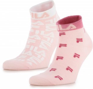 Носки для девочек , 2 пары, размер 34-36 FILA. Цвет: розовый