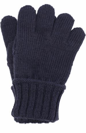 Шерстяные перчатки Dolce & Gabbana. Цвет: темно-синий