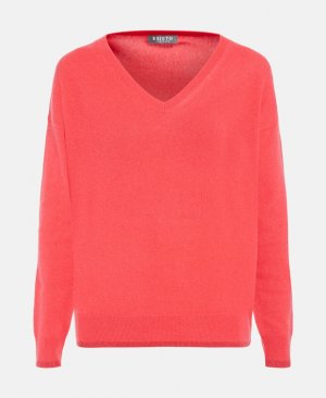 Кашемировый пуловер , светло-красный Esisto