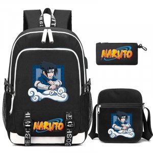 3 шт./компл. рюкзак аниме «Наруто», детский подростковый с героями мультфильмов, водонепроницаемая школьная сумка, школьный для мальчиков и девочек Bandai