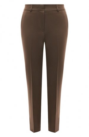 Шерстяные брюки Kiton. Цвет: коричневый