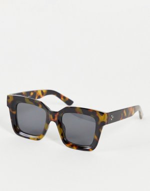 Массивные солнцезащитные очки с черепаховой оправой -Коричневый цвет Madein.