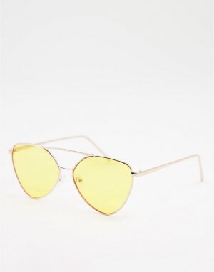Солнцезащитные очки-авиаторы -Желтый AJ Morgan
