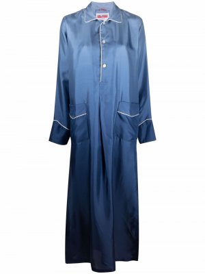 Платье-рубашка с кантом F.R.S For Restless Sleepers. Цвет: синий
