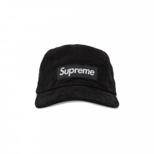 Замшевая кепка , черная Supreme