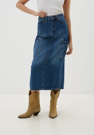 Юбка джинсовая Whitney. Цвет: синий